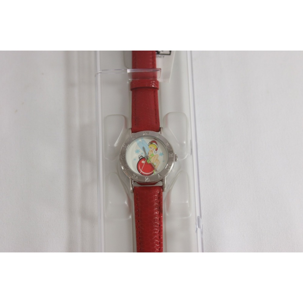 Disney Time Works Tinker Bell Christmas Watch Red Strap Special Edition New